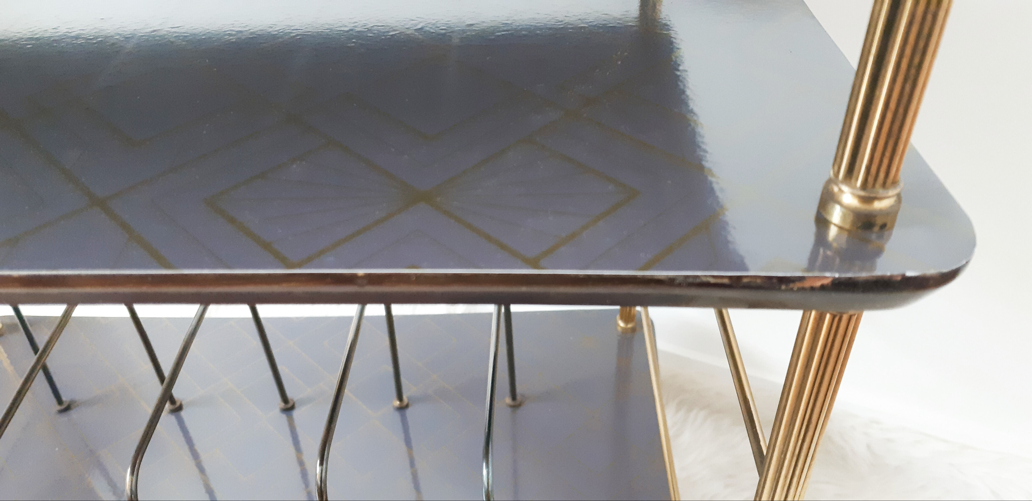 Electrophone door table, vinyl door