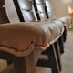 Lot de 4 chaises brutalistes en bois