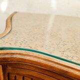 Paire de commodes arbalètes en noyer