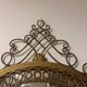 Round wall mirror - Gold metal with scrolls - Classic style - 1950s