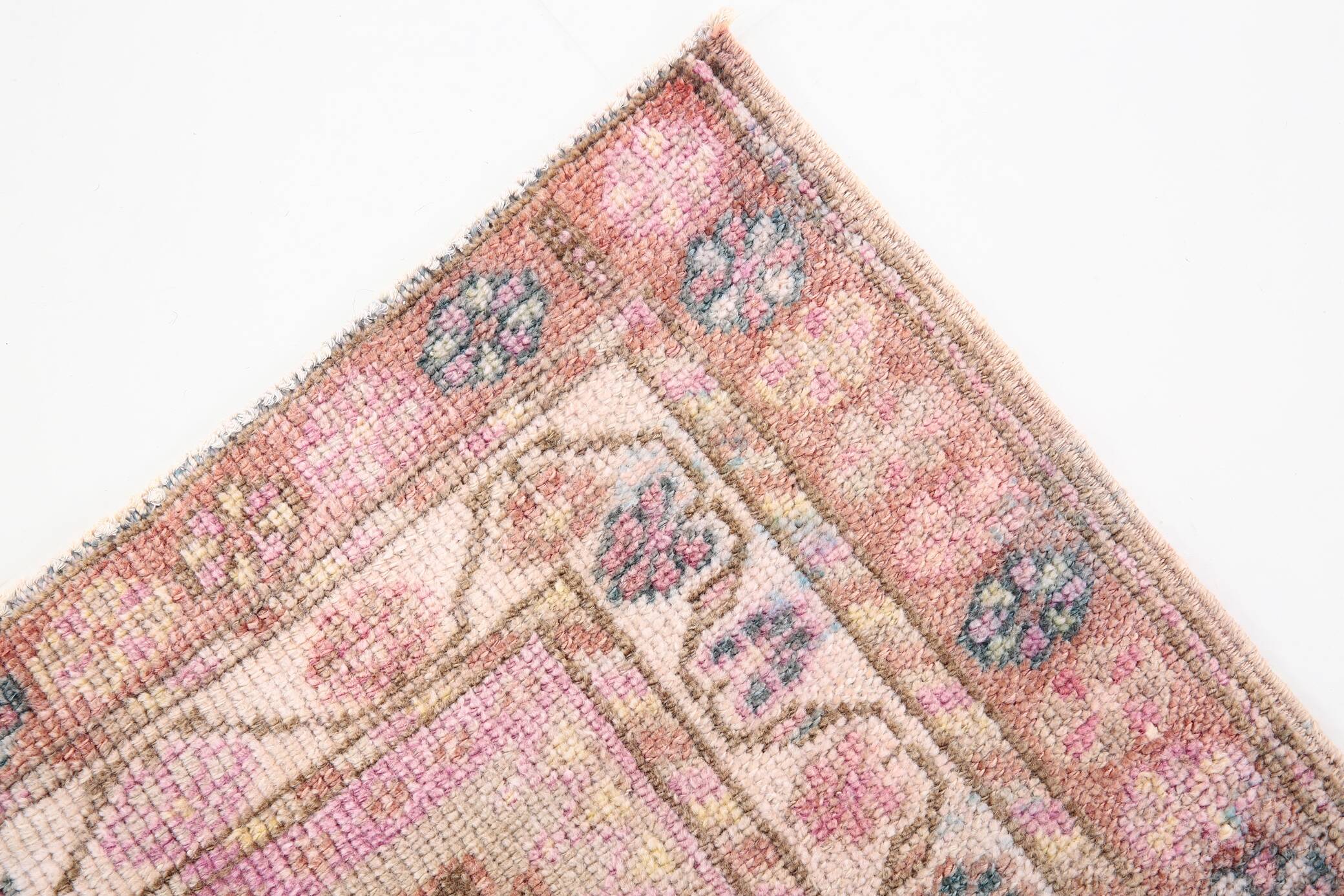 Shades of Pink Turkish Hallway Runner Rug, 78x360 Cm