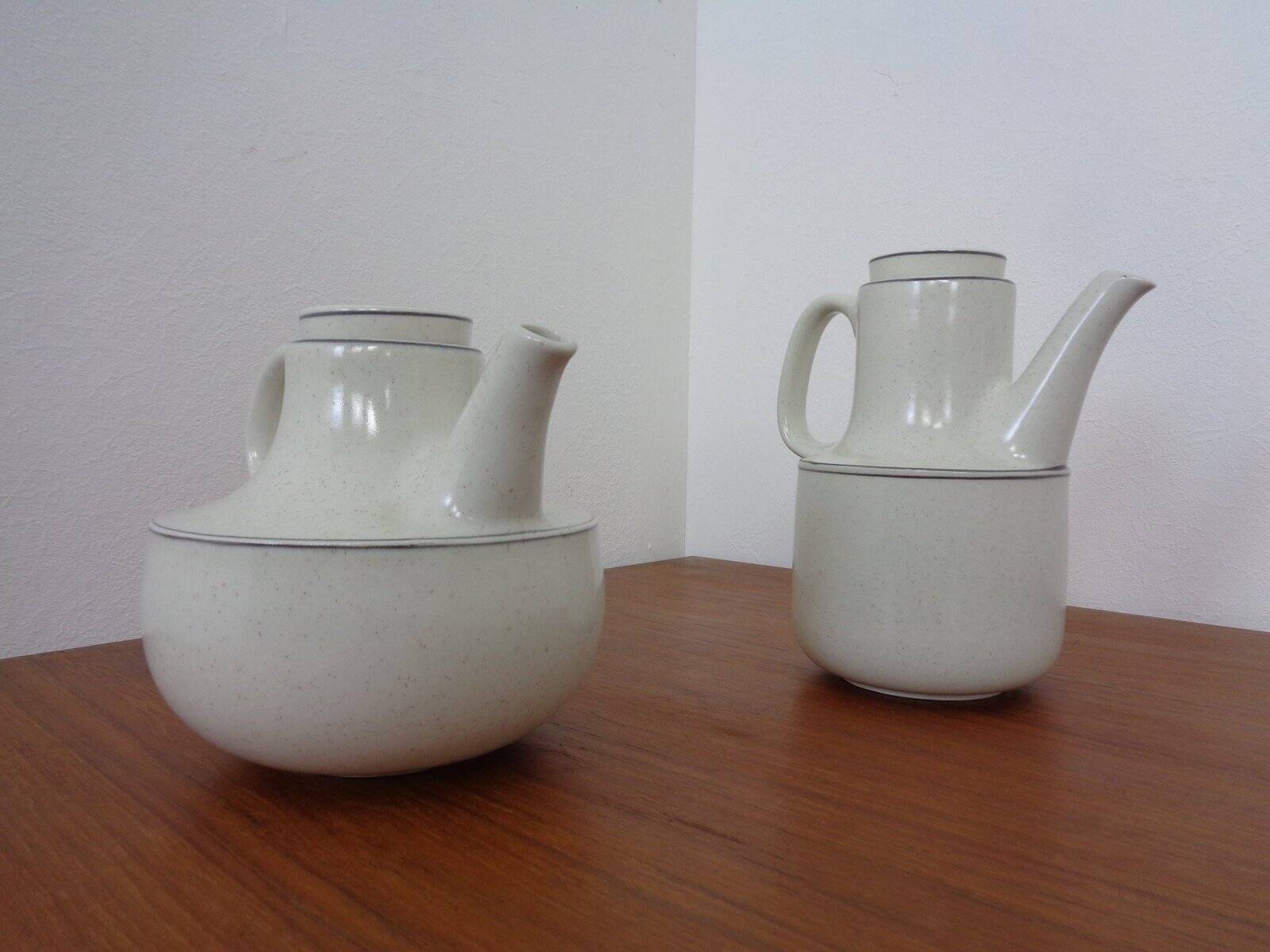 Swedish Birka Teapot & Coffeepot by Stig Lindberg for Gustavsberg, 1960s, Set of 2