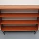 1960s book shelf in walnut, white back panel