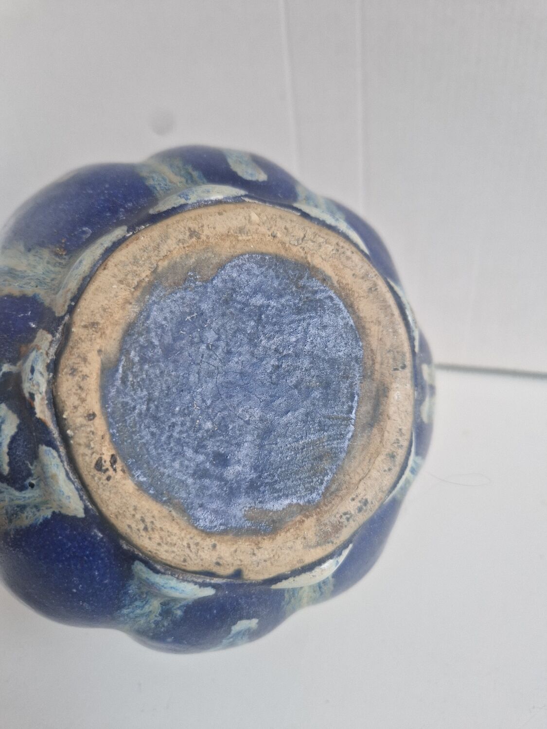 Pumpkin Jug Flamed Blue