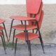 Set of 6 vintage "compass feet" chairs