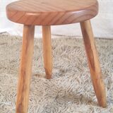 Tripod stool in solid wood – 60s