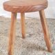 Tabouret tripode en bois massif années 60
