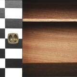 Mid-century modern scandinavian walnut sideboard with op-art pattern, 1960s