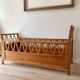 Vintage solid beech baby bed