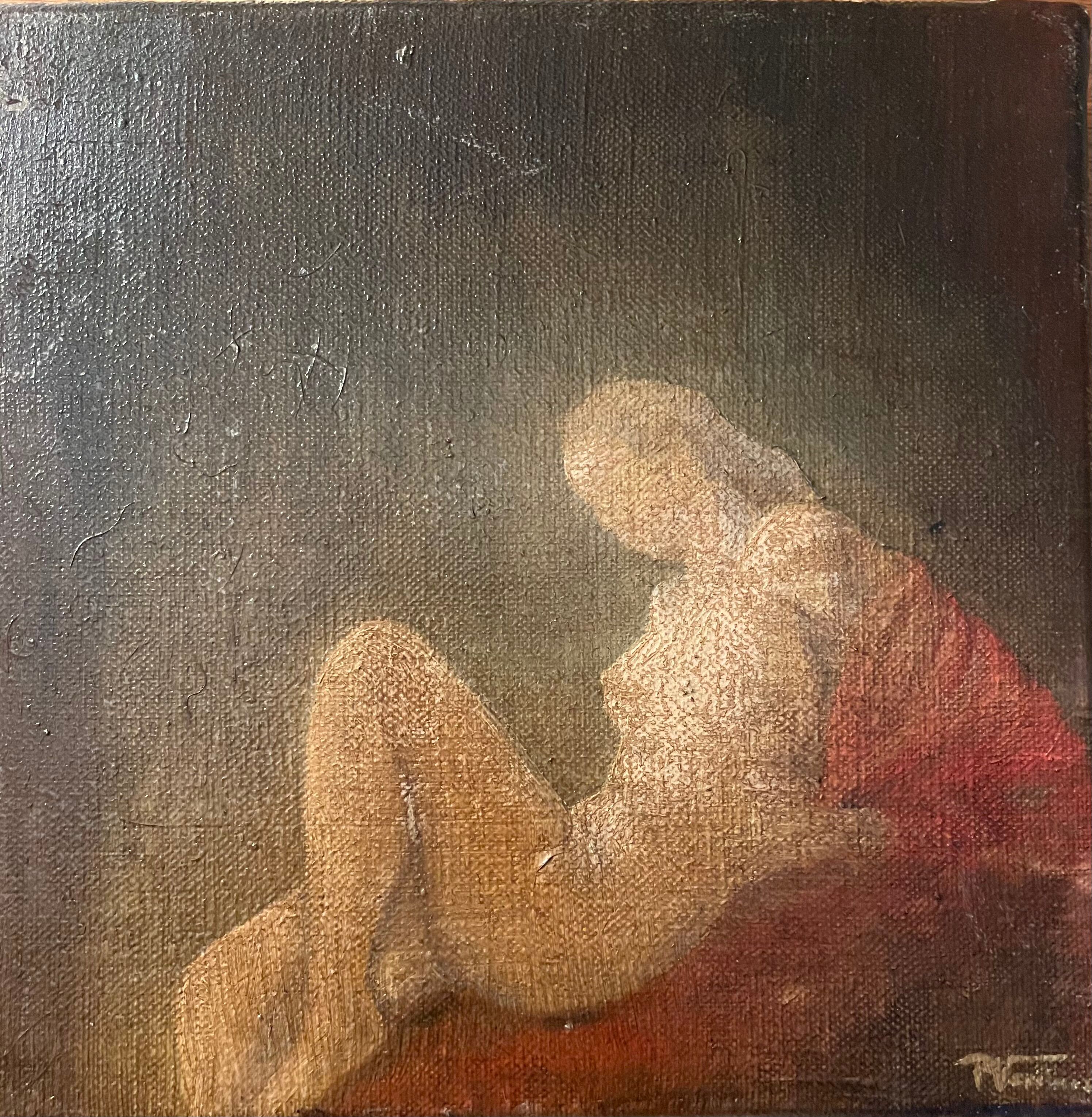 Oil on canvas female nude