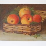 Peinture de G.Godinet "Pommes dans un panier"