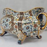 19th century Gien earthenware planter with Persian decor