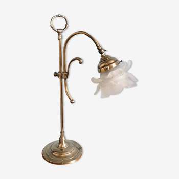Brass table lamp and glass paste