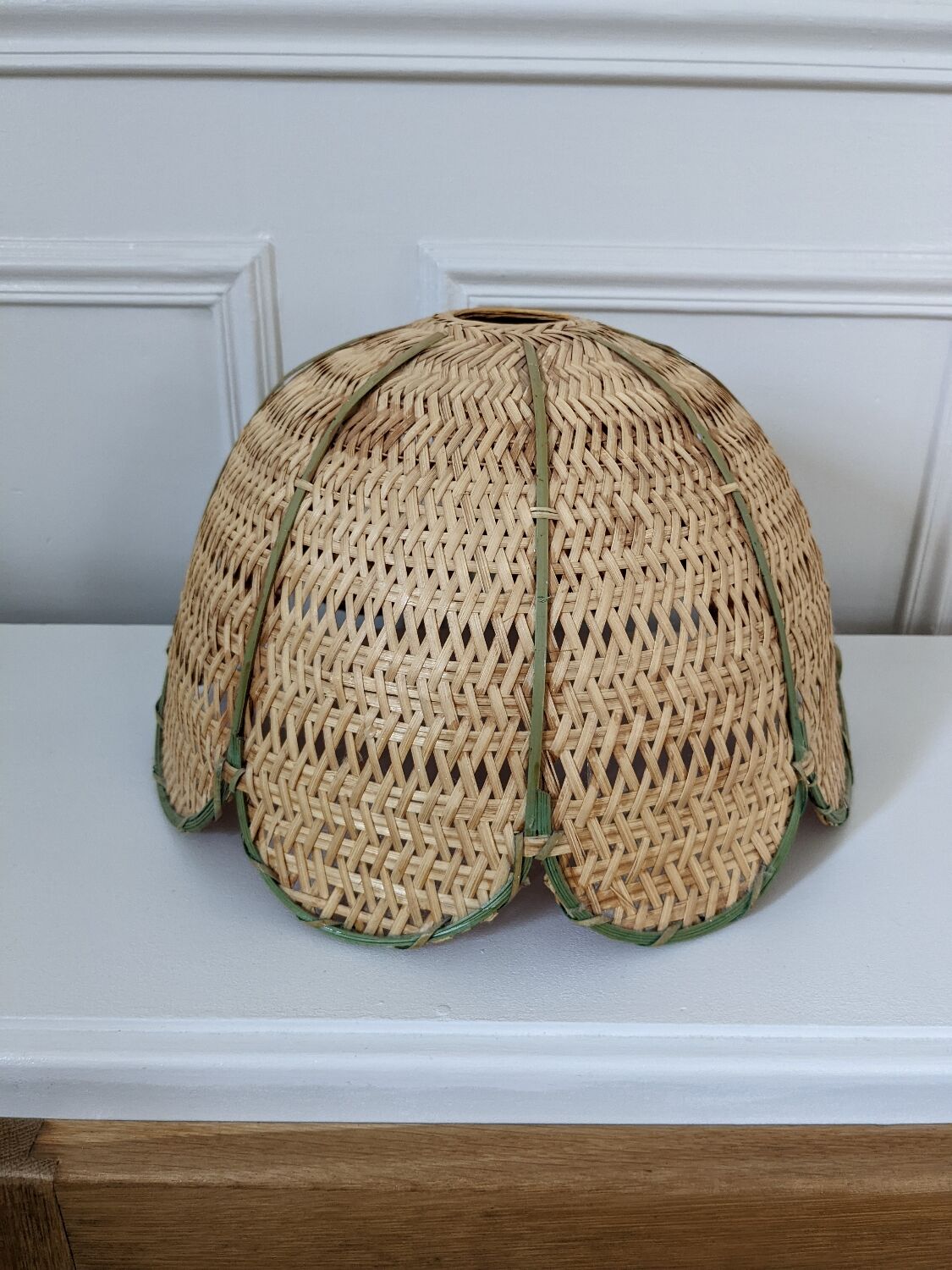 Rattan flower pendant light