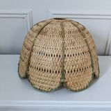 Rattan flower pendant light