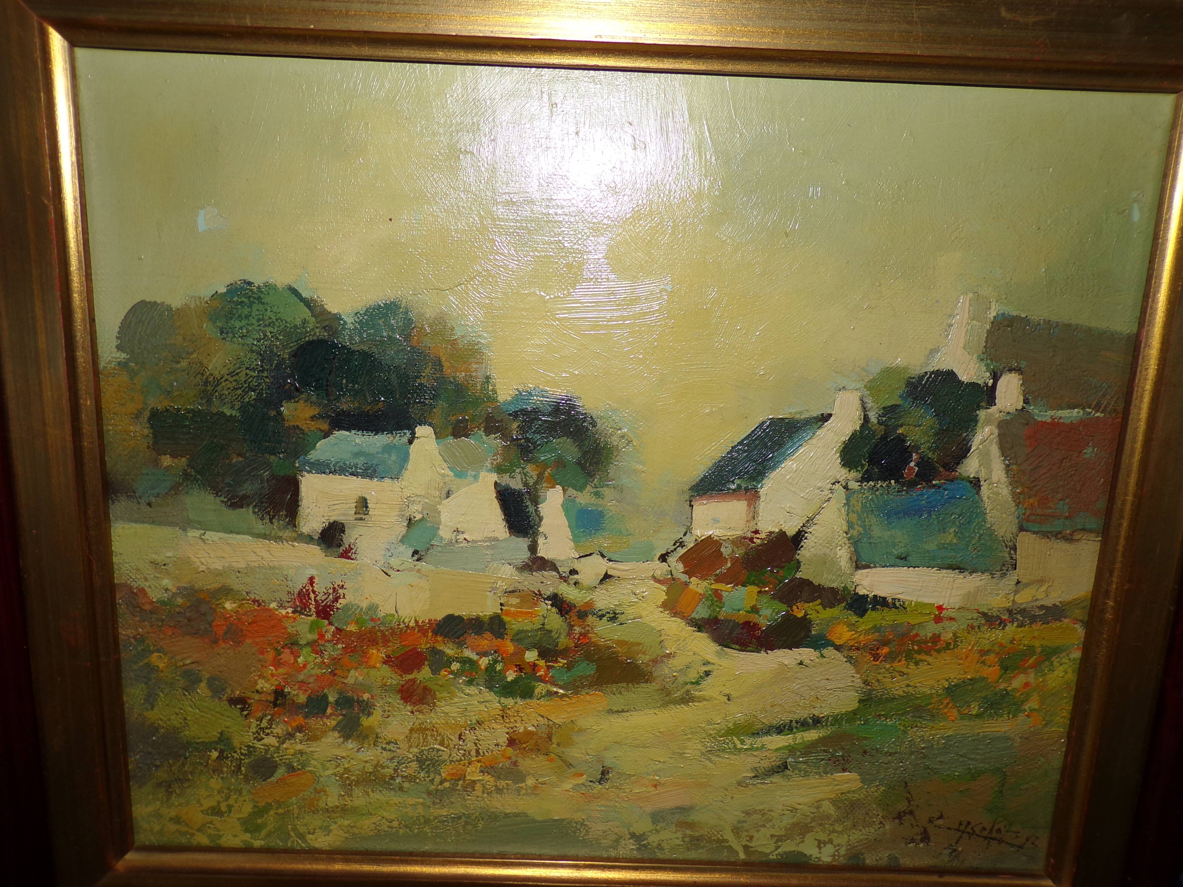 Oil painting painting painting signed Sokol 1972
