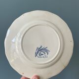 Set of 5 plates Terre de Fer "Spring Service" XIXth