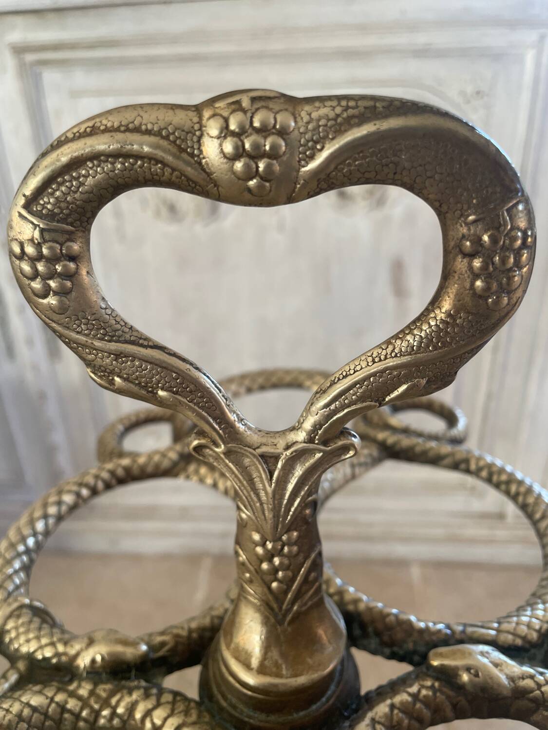 Art Nouveau style solid brass umbrella stand