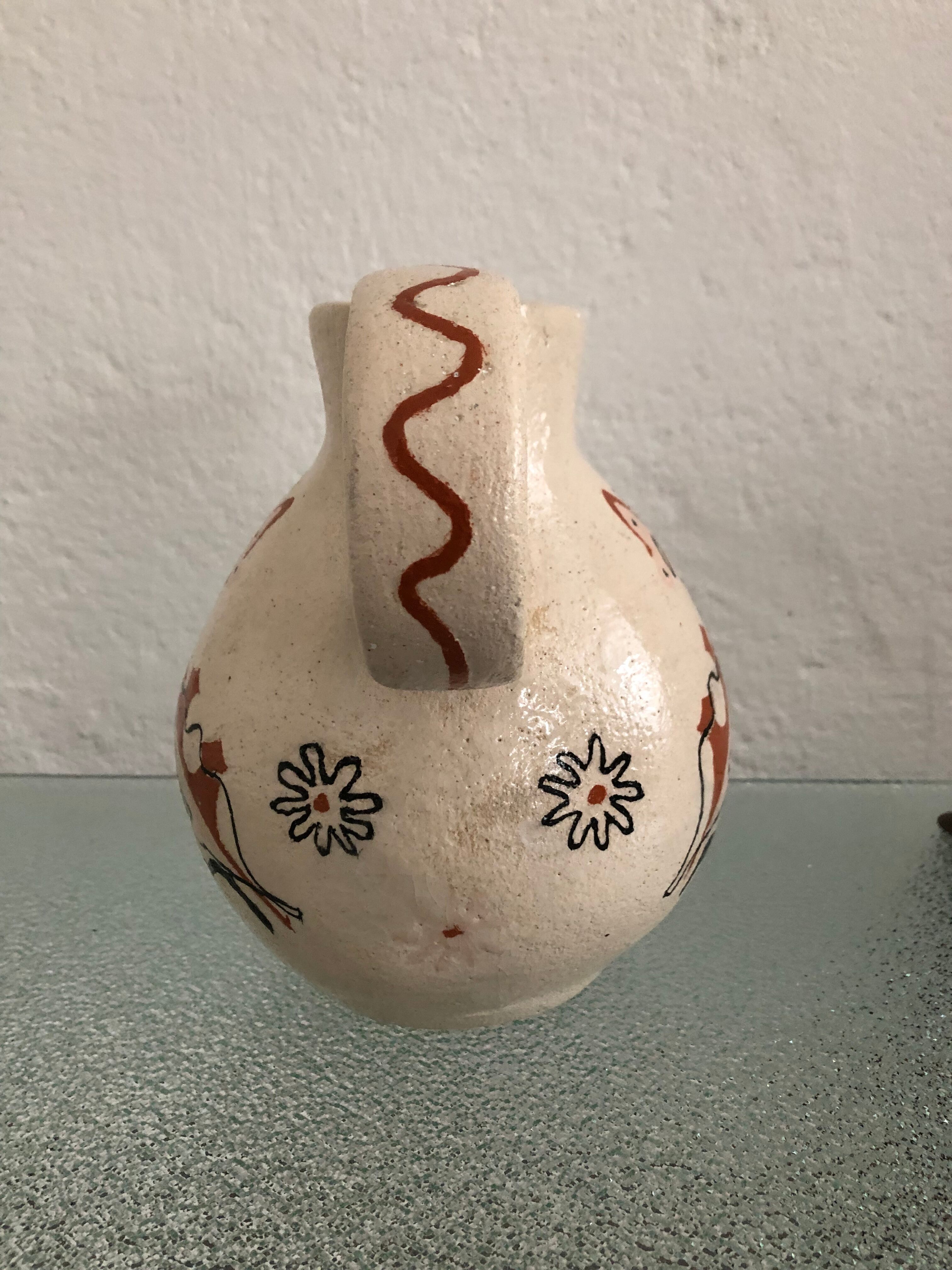 Vintage stoneware pitcher 1950