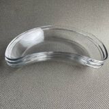 Set of 3 Saint Louis crystal half-moon plates