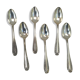 6 spoons for a dessert in silver metal