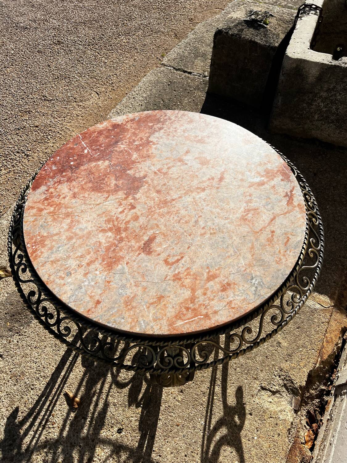 Wrought iron coffee table