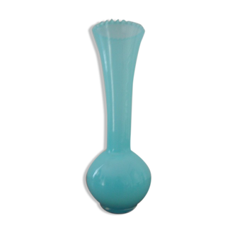 Vintage turquoise blue opaline soliflore