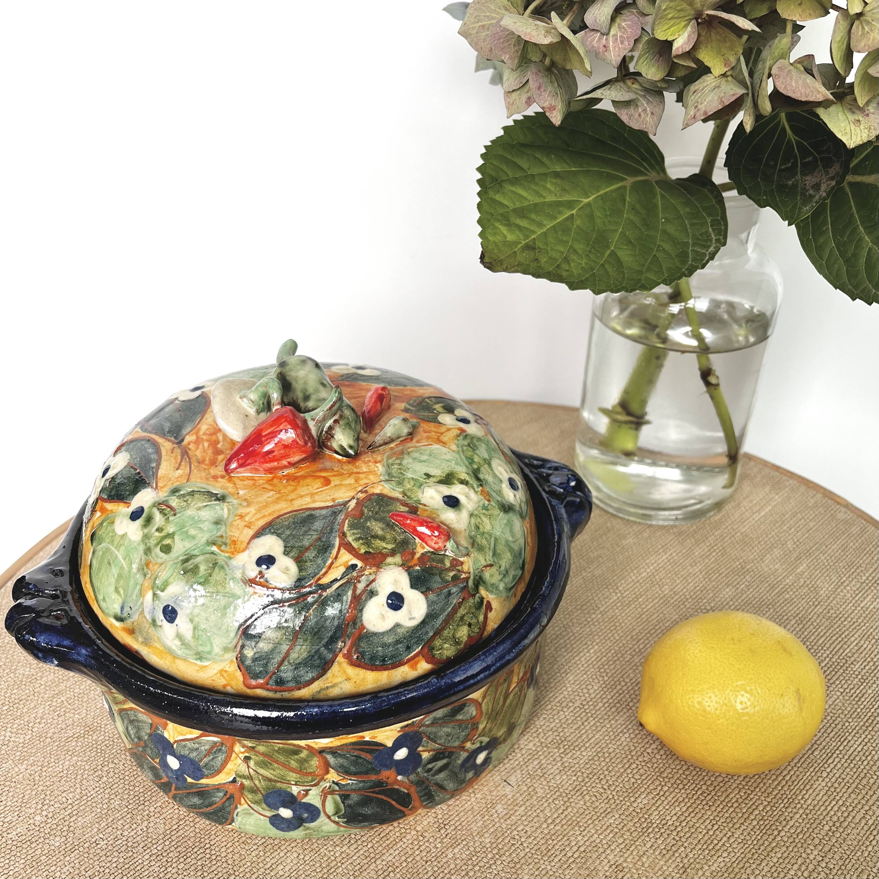 Old artisanal vegetable tureen