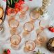 Lot de 9 verres digestifs Arcoroc rosaline