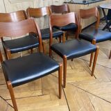 6 Scandinavian Chairs Model No. 71 by Niels Otto Moller