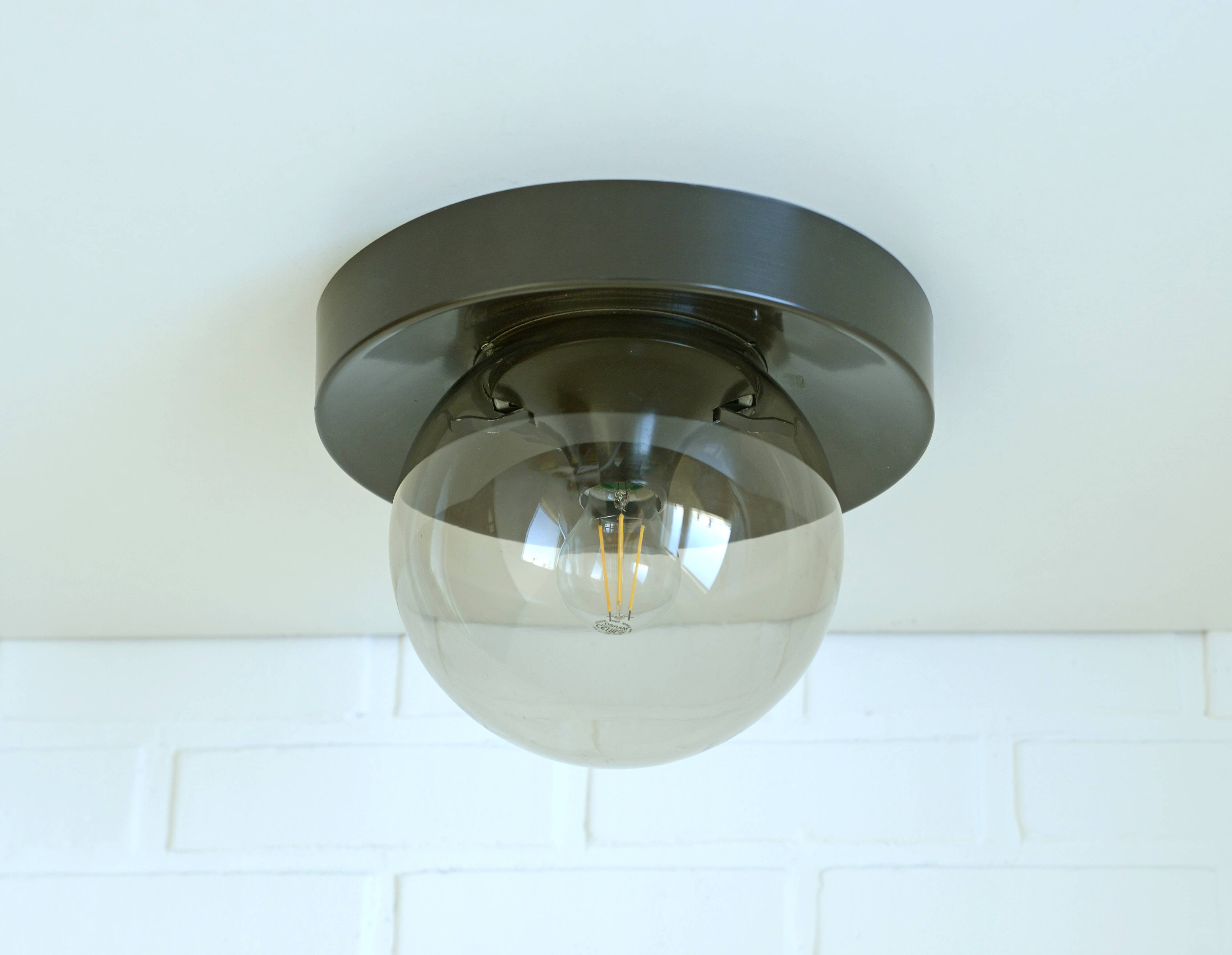 Vintage sconce flush mount mid-century ceiling light space age style 1980's