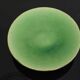 Vintage 50s-60s dish in green enamelled terracotta