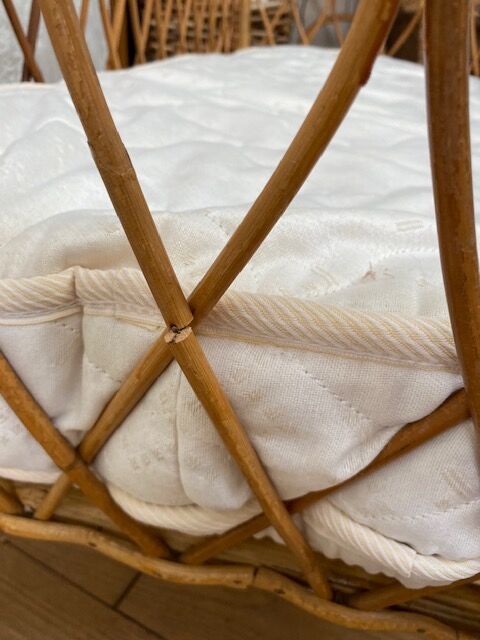 Rattan crib and mattress