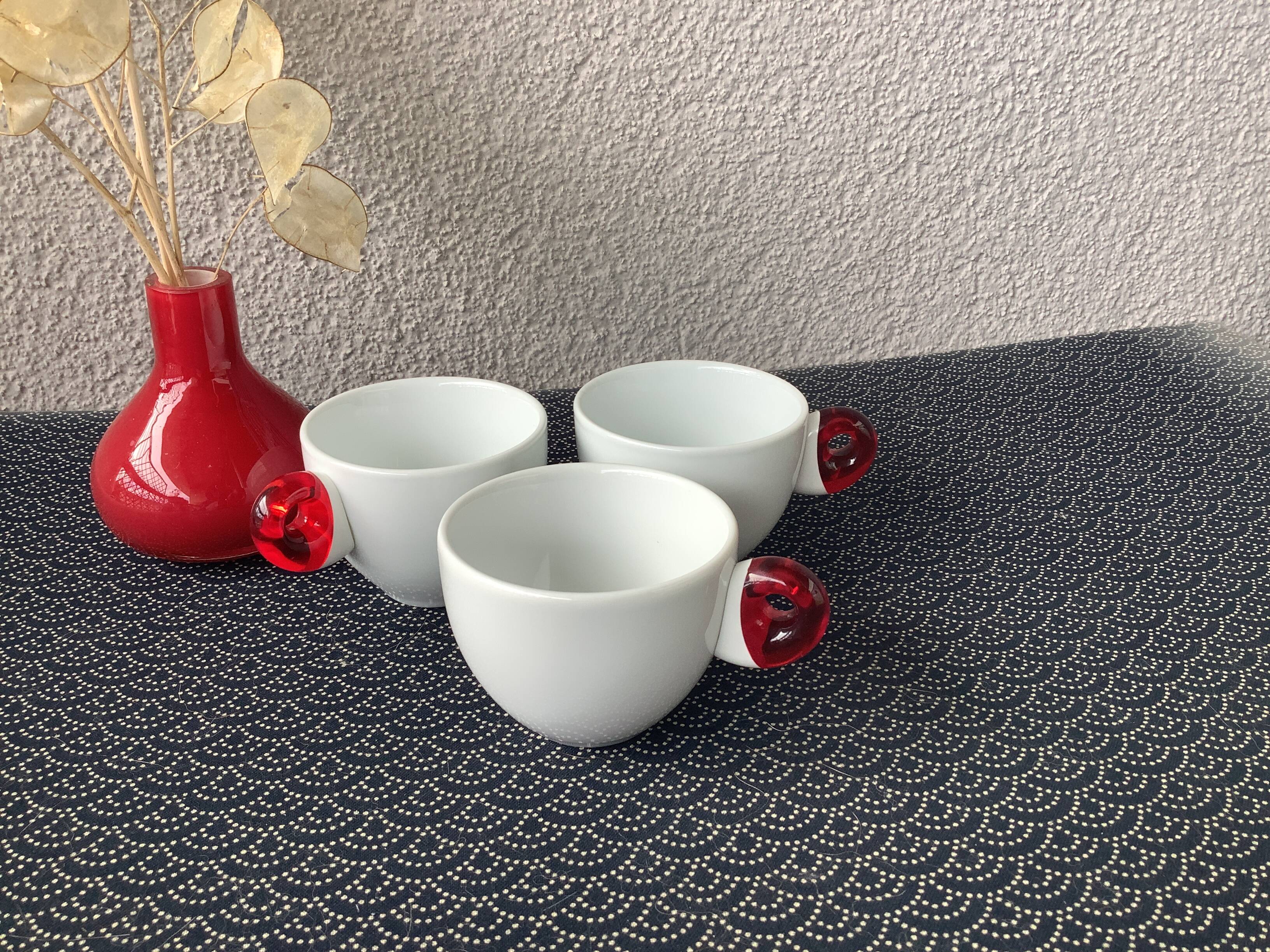 Guzzini porcelain espresso cups