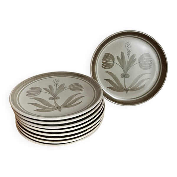 9 assiettes plates