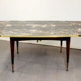 Table extensible assiettes colorées