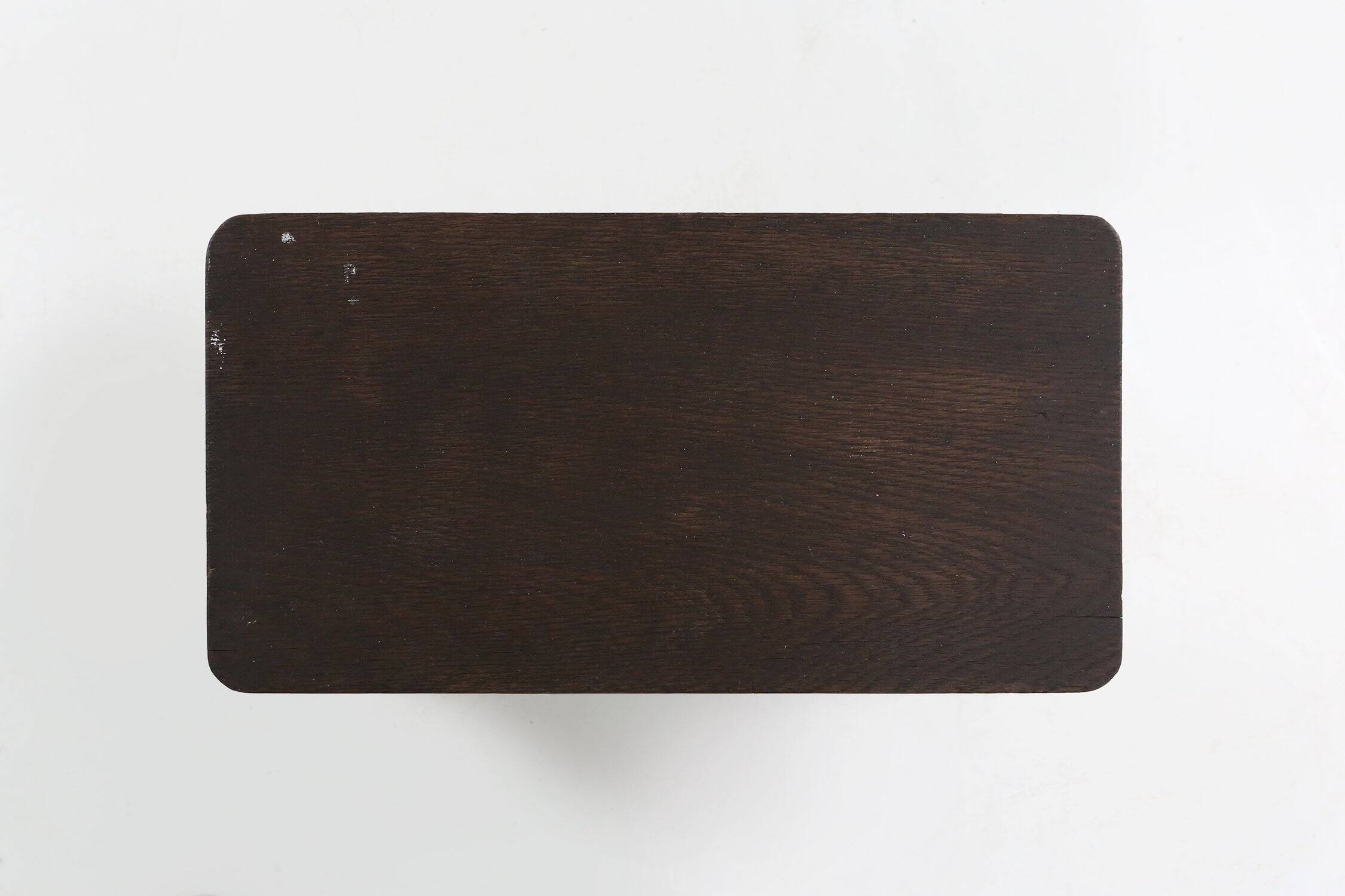Rustic Wooden Stool with Exceptional Patina, Belgium 1880s