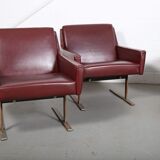 Lot de 4 fauteuils Wilkhahn Flexor et une table basse par Georg Leowald