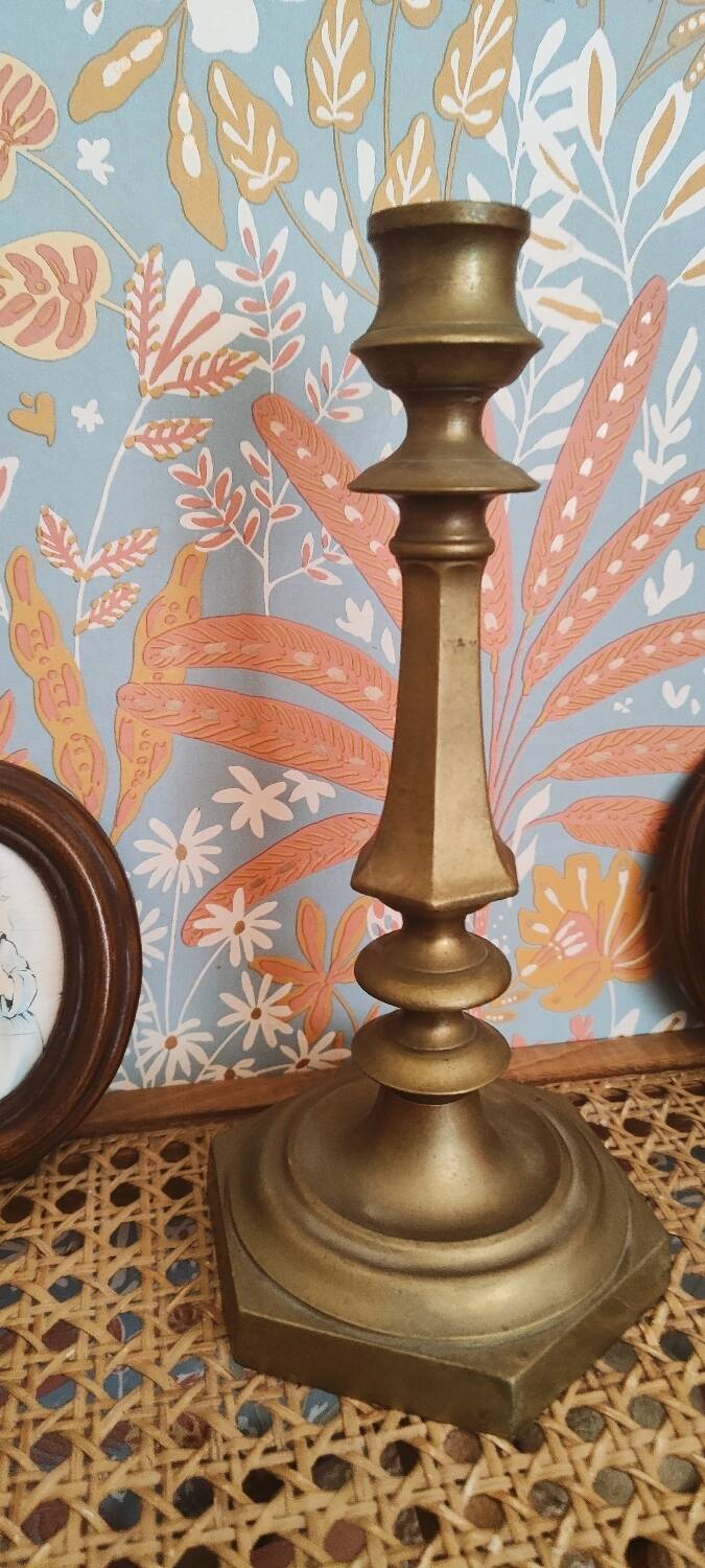 Antique brass candle holder chandelier