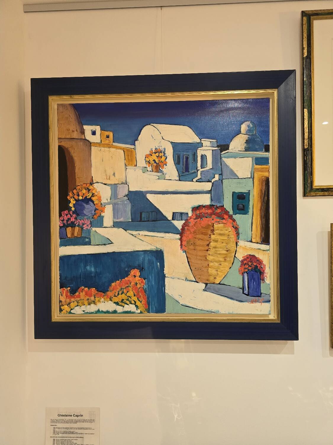 Painting "Greek Island of Mykonos" by Ghislaine Caprin