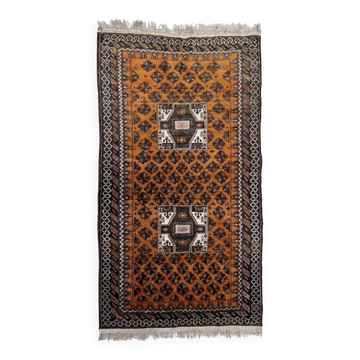 Handmade antique Afghan Baluch rug 107cm x 189cm, 1920s