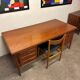 Bureau danois double face en teck, 1960