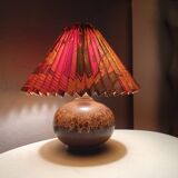 Ceramic lamp with 80s lampshade