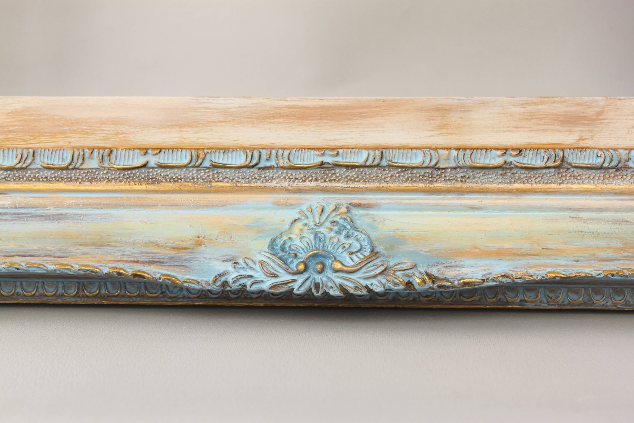 Wooden frame in Louis XV style. Baroque frame. Style of the frame.