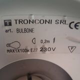 Bulbone wall lamp produced by Tronconi Milano