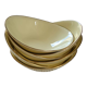 Lot de 6 assiettes creuses ovales jaunes Salins modèle Tivoli