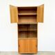 Bibliothèque vitrine modulable vintage – bois blond & verre fumé (189 cm)