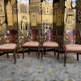 Suite of 4 Gondola Chairs in Mahogany Empire