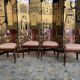 Suite de 4 chaises gondoles en acajou Empire