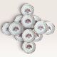 Set of 12 flat plates Badonviller, model "Armor"